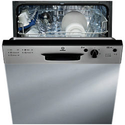 Indesit DPG15B1NX Semi-Integrated Dishwasher, Stainless Steel